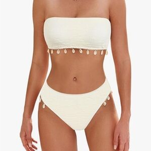 Zaful Cream shell Bikini Set